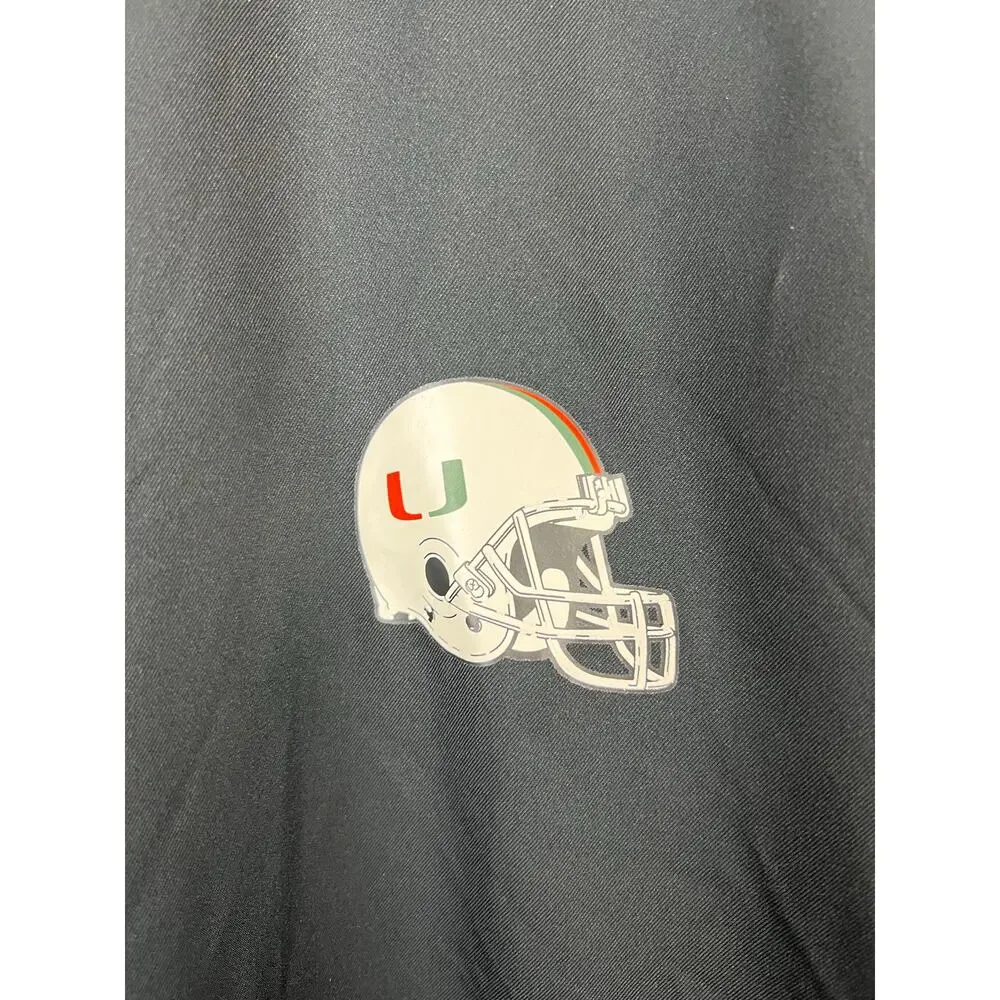 Men’s Adidas U-Miami Hurricanes Quarter-Zip Coaches Short Sleeve Pullover 2XL